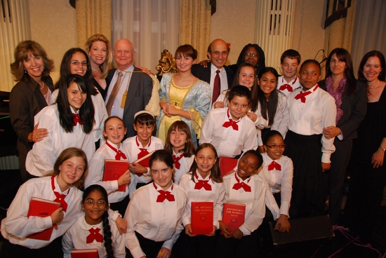 Students from Marine Park Intermediate School 278 with Marin Mazzie, Gerald Schoenfel Photo